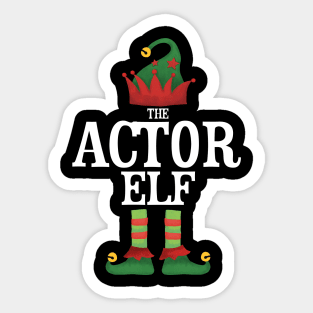 Actor Elf Matching Family Group Christmas Party Pajamas Sticker